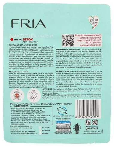 Fria Maschera Viso In Tessuto - Detox Amazzonia - Anti-pollution